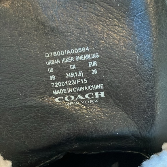 Coach shearling and leather boots size 9 - Picture 5 of 8